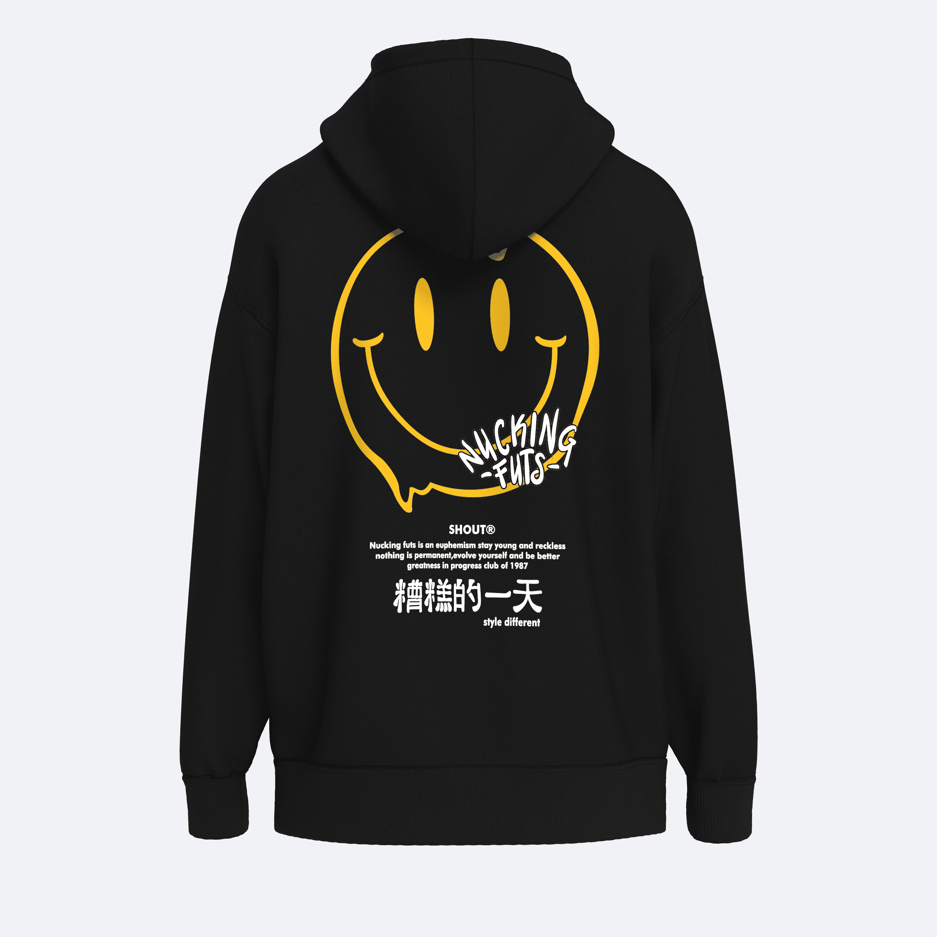 Shout Oversize Nucking Futs Oldschool Unisex Hoodie
